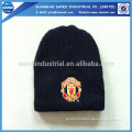 wholesale knitted custom beanie hat with logo printed